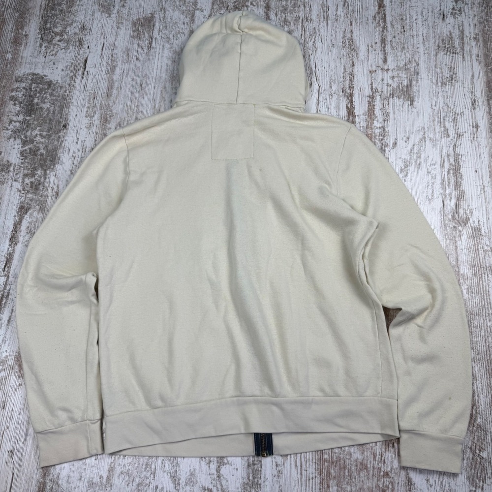 Aviator Nation 5-Stripe Rainbow Zip Up Hoodie Cream White XL Unisex Sweatshirt - Picture 2 of 11